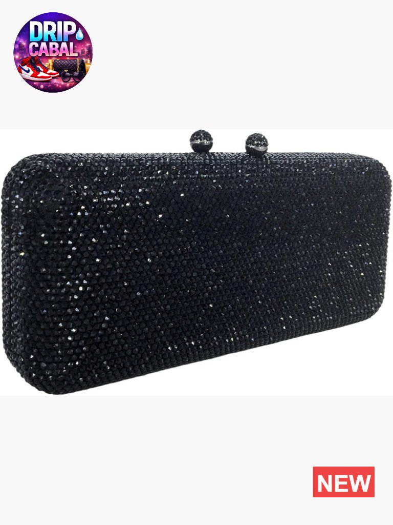 Crystal Rhinestone Clutch Evening Bag Formal Wedding Purse
